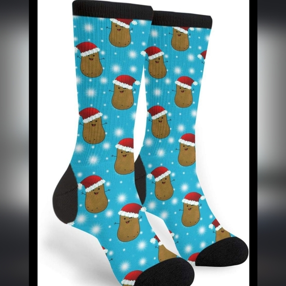 NGFFsocks Other - Christmas Potatoes Wearing Santa Hats